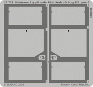 Eduard 35721 Schürzen Atyp-Russia 1944 Stuh 42/ StuG. III 1/35 Dragon – immagine 2