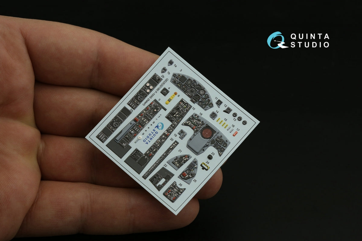 Quinta Studio QDS-32180 F-104S 3D-Printed coloured Interior on decal paper (Italeri) (small version) 1/32 – imagen 3