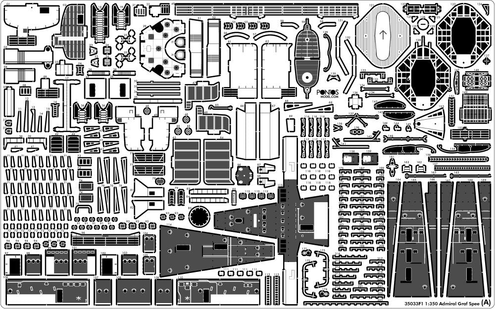 Pontos 35033F1 ADMIRAL GRAF SPEE 1939 Detail Up Set 1/350 – imagen 7