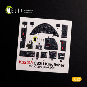 KELIK K32018 OS2U Kingfisher - Interior 3D Decal for Kitty Hawk/Zimi models kit 1/32 – imagen 3