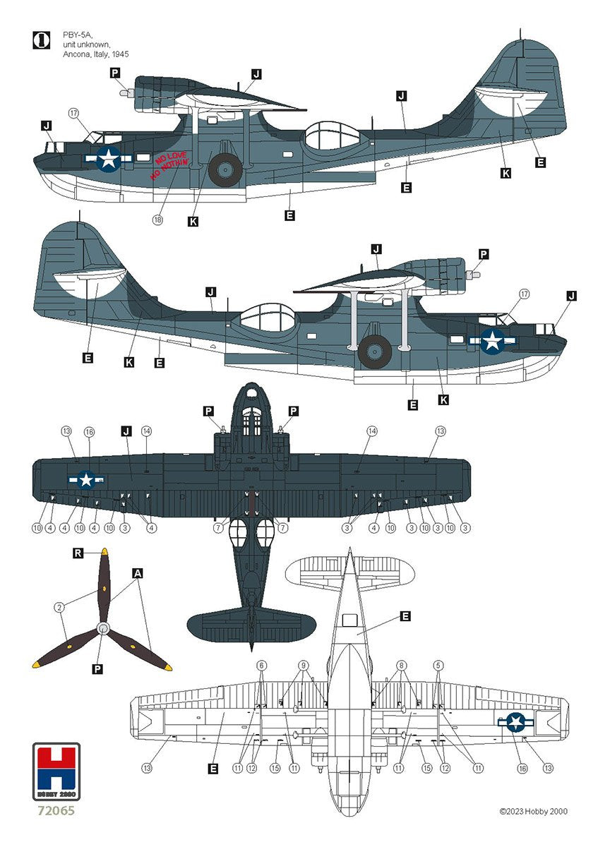 Hobby 2000 72065 Consolidated PBY-5A Catalina ETO ( Academy + CARTOGRAF + MASKI) 1/72 – zdjęcie 6