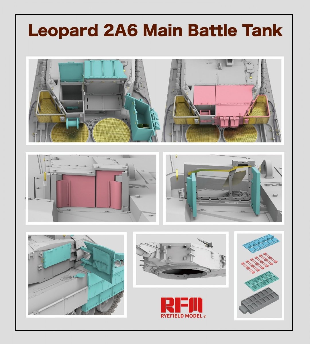 Maquette Rye Field 5065, char de combat principal Leopard 2A6, échelle 1/35 – image 5