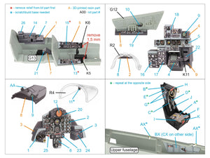 Quinta Studio QD+48486 F-4N Phantom II 3D-Printed &amp;amp; coloured Interior on decal paper (Academy) (with 3D-printed resin parts) 1/48 – imagen 3