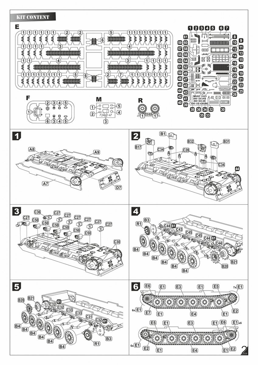 Armory Models 72443 ZSU-23-4V1 Shilka mod.1970 Soviet Modern AA SPG 1/72 – imagen 21