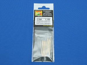 Aber 350L-05 Set of 9pcs 406mm long barrels for US ships for turrets without antiblast covers: North Carolina, Washington 1/350 – imagen 5