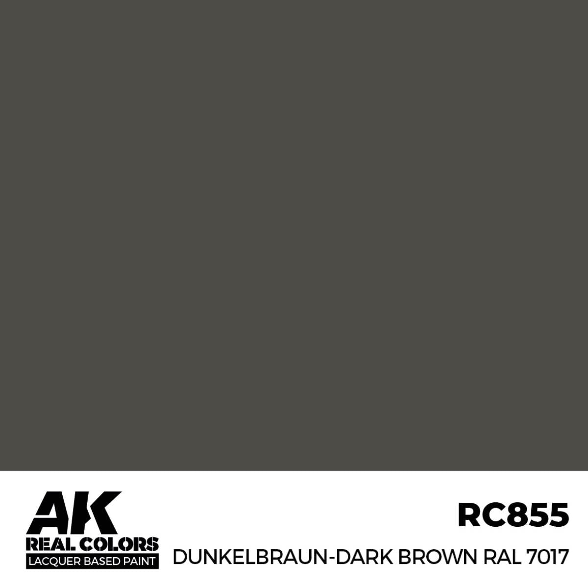AK Interactive RC855 Dunkelbraun-Dark Brown RAL 7017 17 ml