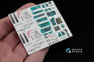 Quinta Studio QD48027 MiG-31B 3D-Printed &amp;amp; coloured Interior on decal paper (for AMK kit) 1/48 – immagine 5