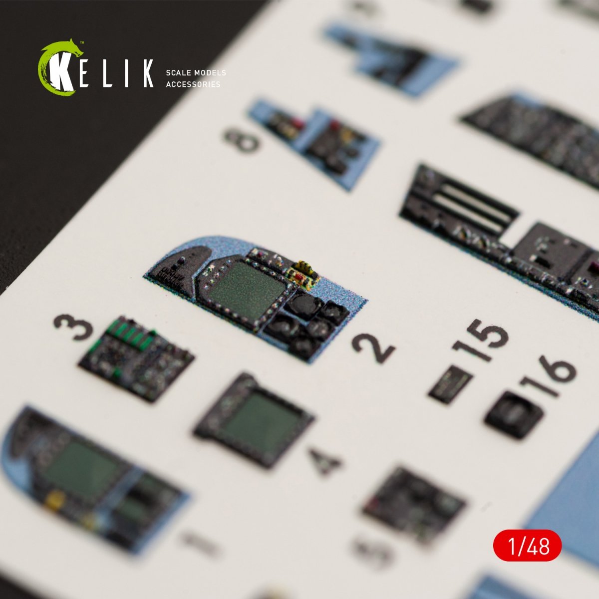 KELIK K48028 F/A-18A &amp;quot;HORNET&amp;quot; INTERIOR 3D DECALS FOR KINETIC KIT 1/48 – immagine 3