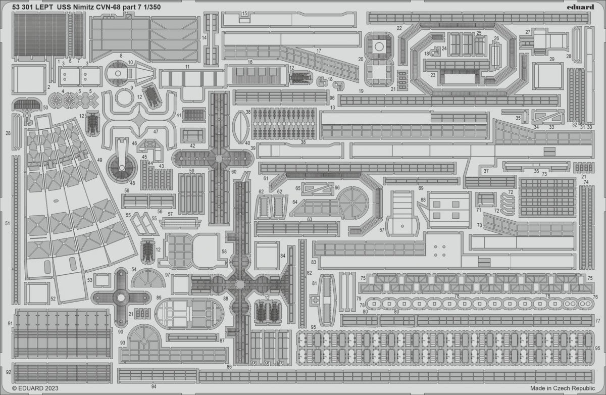 Eduard 53301 USS Nimitz CVN-68 part 7 Trumpeter 1/350