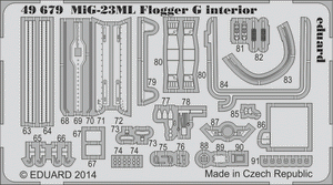Eduard 49679 MiG-23ML Flogger G interior S. A. TRUMPETER 1/48 – imagen 2