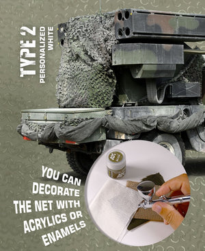 AK Interactive AK8063 CAMOUFLAGE NET PERSONALIZED WHITE TYPE 2 – immagine 2