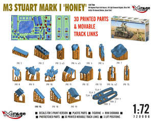 Mirage Hobby 720006 M3 Stuart Mk.I Honey Light Tank 1/72 – imagen 6
