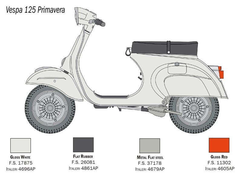 Italeri 4633 VESPA 125 PRIMAVERA 1/9 – immagine 3