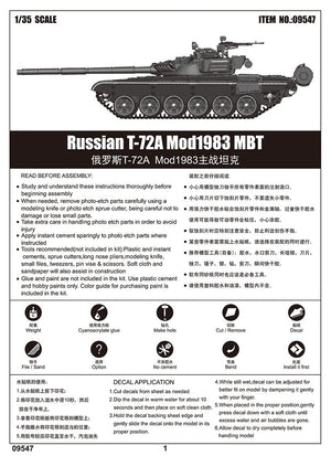 Trumpeter 09547 Russian T-72A Mod 1983 1/35 – immagine 19