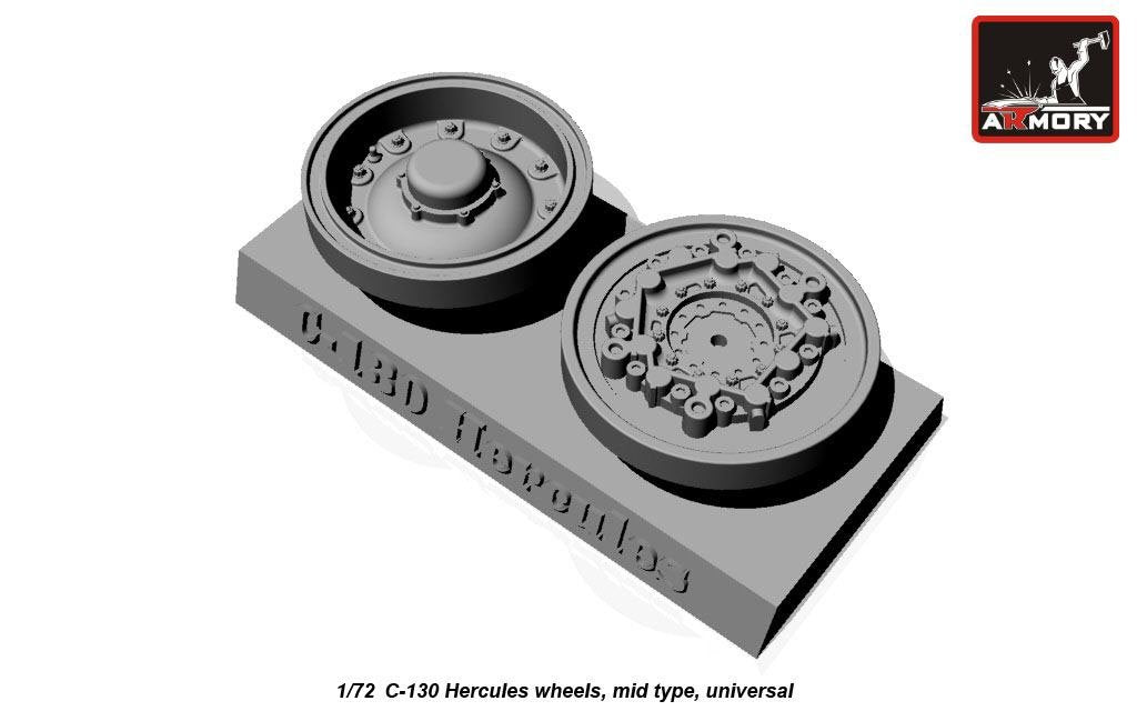 Armory Models AW72310 C-130 Hercules wheels, mid type 1/72 – imagen 3
