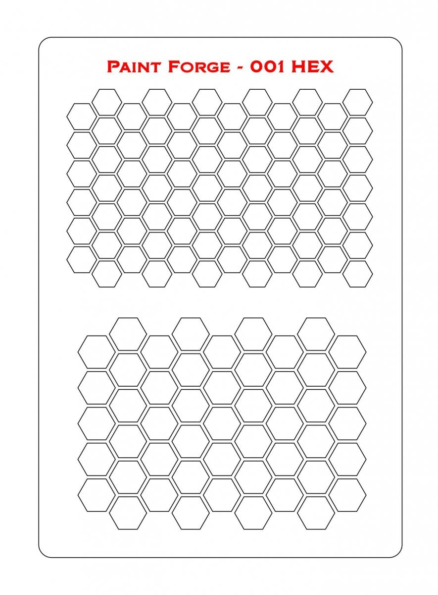 Paint Forge PFST001L STENCIL - HEX – Bild 2