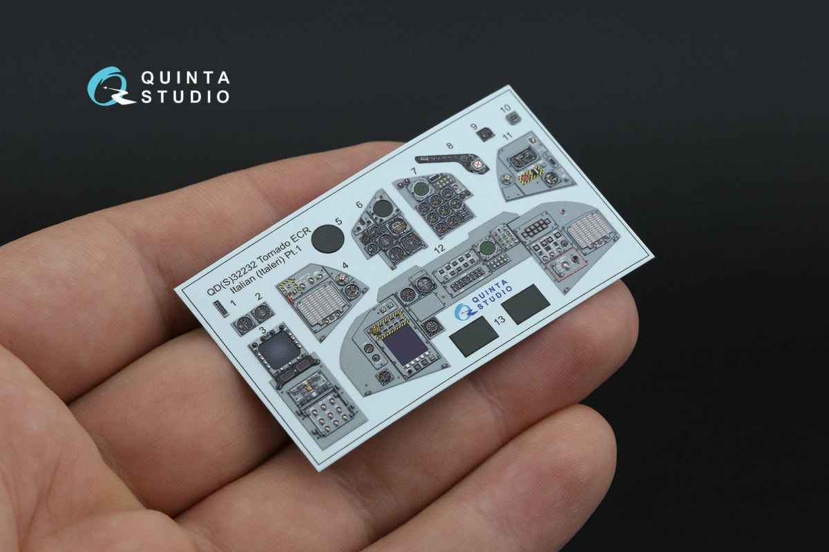 Quinta Studio QD+32232 Tornado ECR Italian 3D-Printed &amp;amp; coloured Interior on decal paper (Italeri) (with 3D-printed resin parts) 1/32 – imagen 6