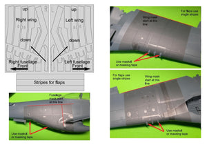 Omask 80090 P-51 D invasion stripes 18 inches - Oramask (for Eduard) 1/48 – zdjęcie 2
