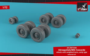 Armory Models AW72508 Concorde wheels w/ weighted tires, early 1/72 – imagen 3