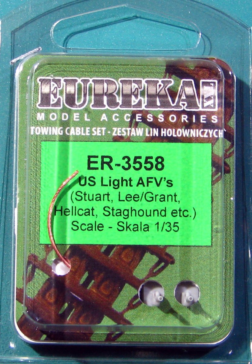 Câbles de remorquage Eureka XXL ER-3558 pour véhicules blindés légers américains (Stuart, Lee/Grant, Hellcat, etc.) à l&amp;#39;échelle 1/35