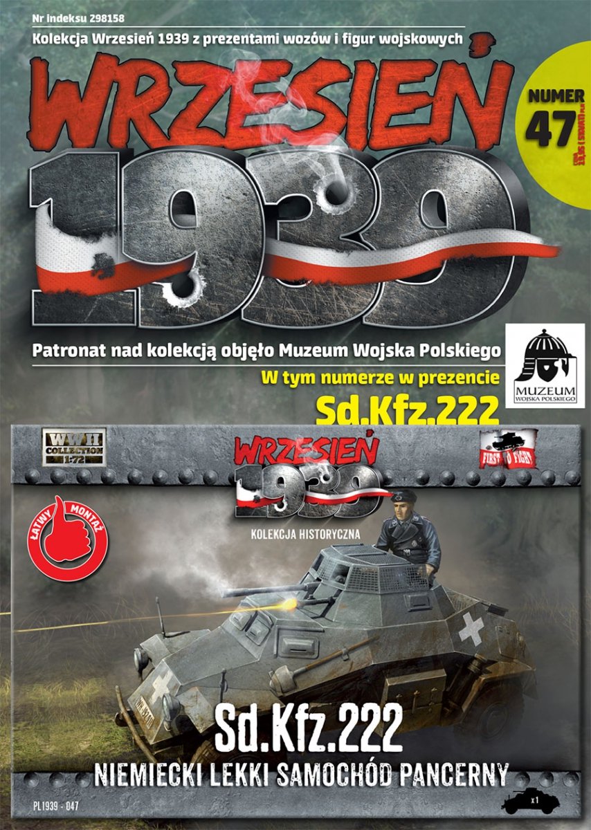 First to Fight PL047 Niemiecki Lekki Samochód Pancerny Sd.Kfz.222 1/72