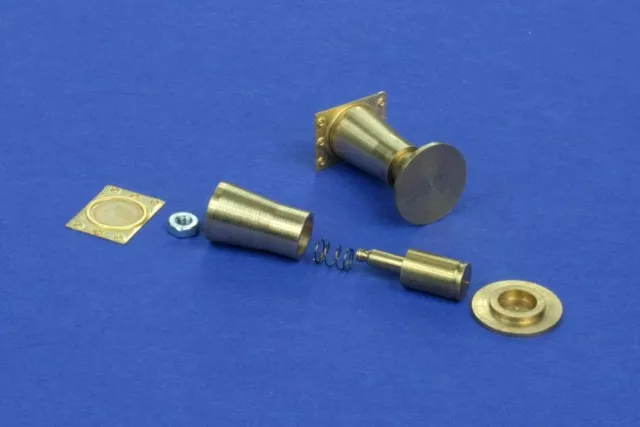 RB Model 35A09 Railroad flat buffer turned and photo etch brass kit set contains two buffers 1/35 – Bild 2