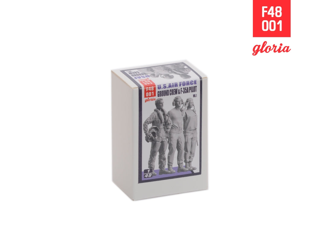 Gloria F48001 Ground Crew US Air Force vol.1 3D Printed Figures x 3 1/48 – imagen 2