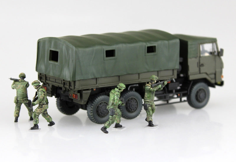 Aoshima 01208 JGSDF 3 1/2t Truck with Additional Armor w/6 Figures 1/72 – immagine 3
