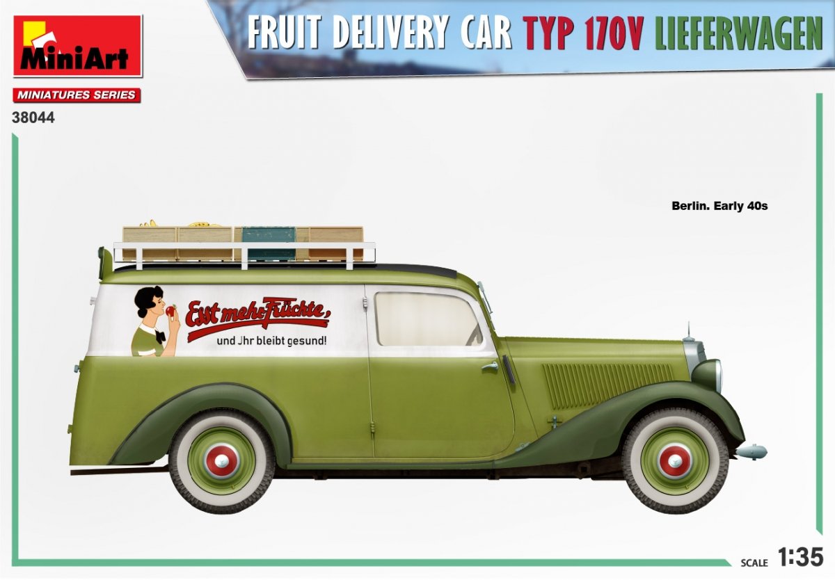 MiniArt 38044 FRUIT DELIVERY VAN TYP 170V LIEFERWAGEN 1/35 – Bild 4
