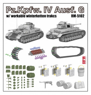 Rye Field Model 5102 Pz.Kpfw.IV Ausf.G w/Winterketten 1/35 – imagen 2