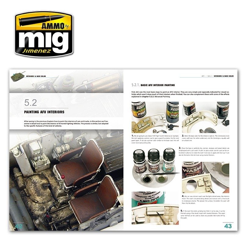 AMMO of Mig Jimenez 6151 ENCYCLOPEDIA OF ARMOUR MODELLING TECHNIQUES VOL. 2 – INTERIORS &amp;amp; BASE COLOR (English) – imagen 3