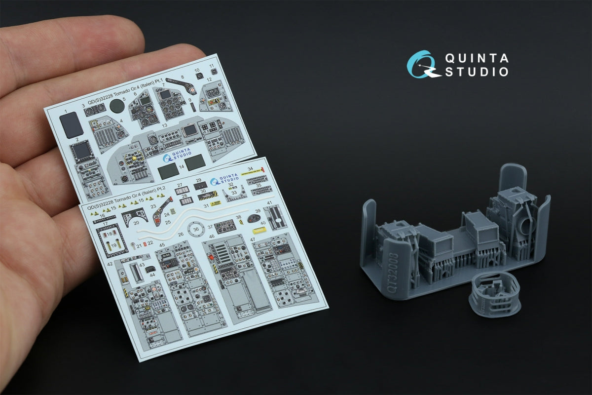 Quinta Studio QDS+32228 Tornado Gr.4 3D-Printed &amp;amp; coloured Interior on decal paper (Italeri) (Small version) (with 3D-printed resin parts) 1/32 – imagen 2