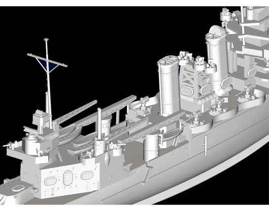 Trumpeter 05745 USS TUSCALOOSA CA-37 1/700 – immagine 8