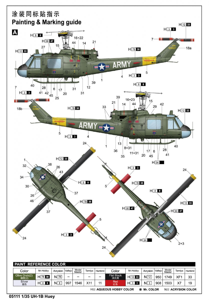 Trumpeter 05111 UH-1B Huey 1/35 – immagine 12