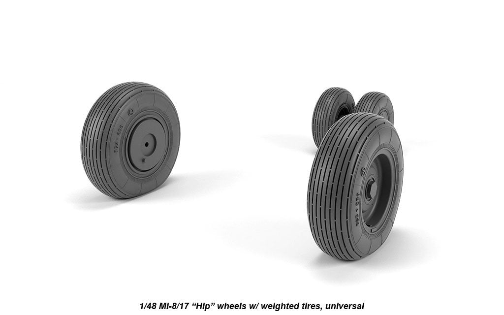 Armory Models AW48038 Mil Mi-8/17 Hip wheels w/ weighted tires 1/48 – imagen 3