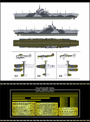 FlyHawk Model FH1152S-SET HMS Formidable 1941 Deluxe Edition SET 1/700 – zdjęcie 5