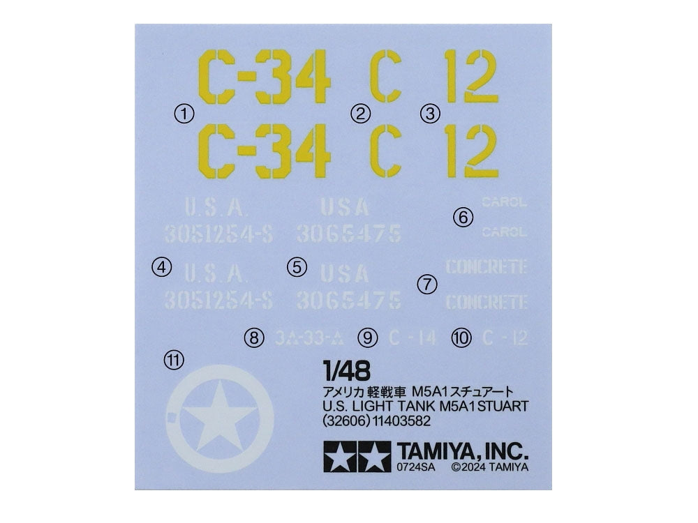 Tamiya 32606 US Light Tank M5A1 Stuart 1/48 – imagen 13