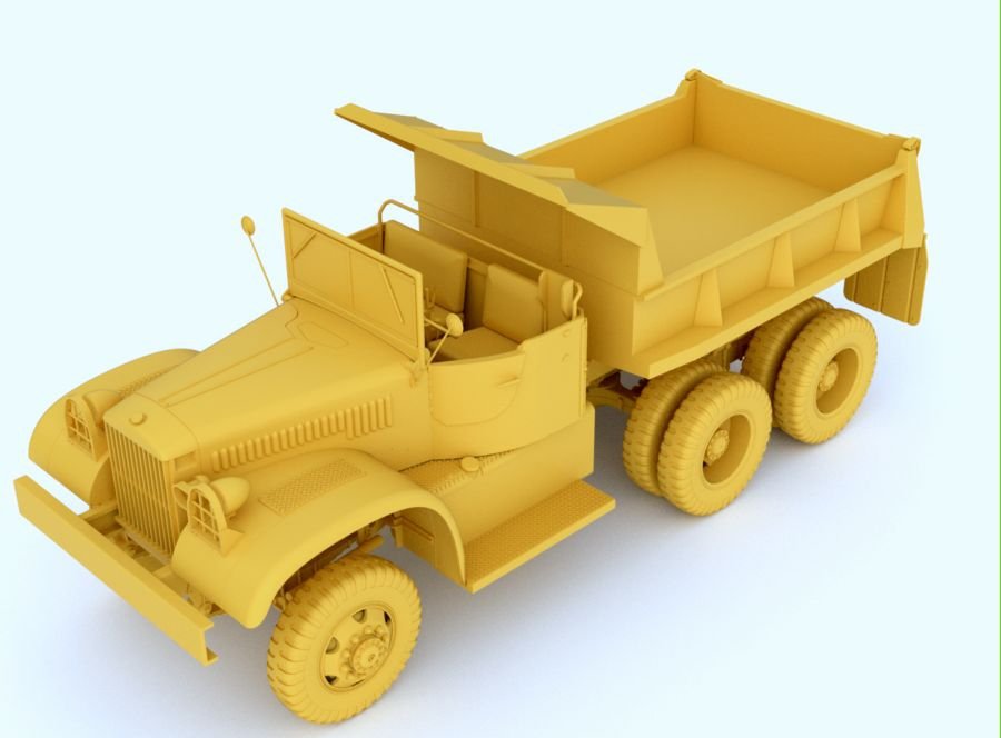 Mirror Model 35806 U.S. Diamond T 972 Dump Truck Late open Cab 1/35 – imagen 5