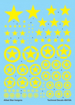 Techmod 48410 - Allied Star Insignia Yellow 1/48