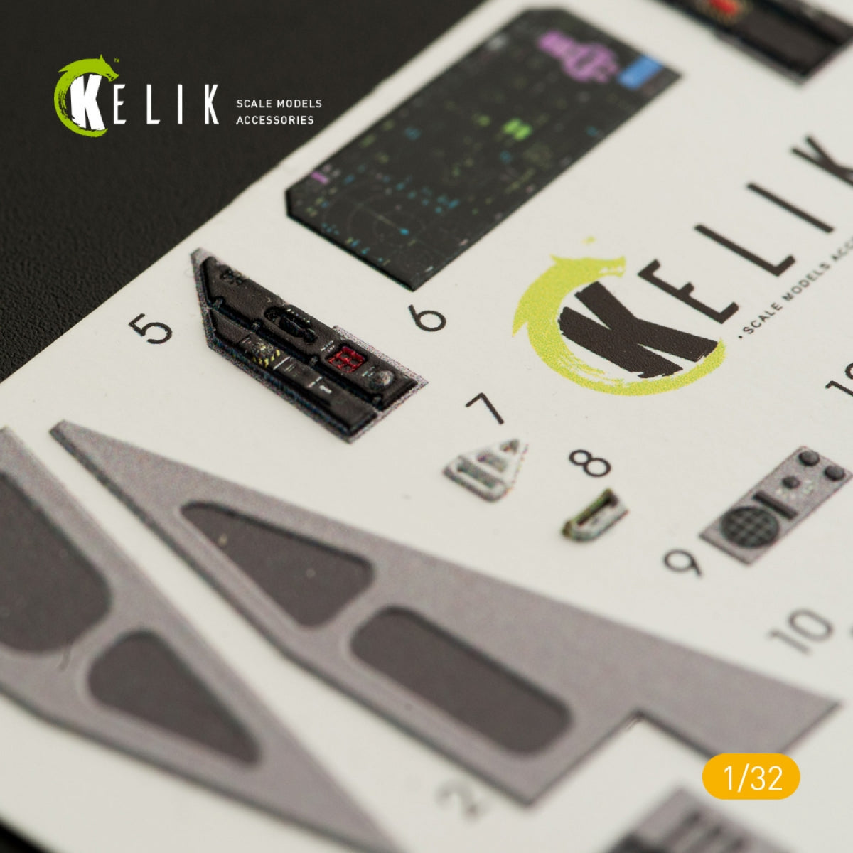 KELIK K32009 F-35C INTERIOR 3D DECALS FOR TRUMPETER KIT 1/32 – Bild 5