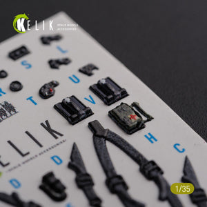 KELIK K35026 AH-64D Apache interior 3D decals for Meng kit 1/35 – immagine 10