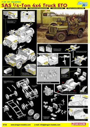 Dragon 6725 SAS Raider 1/4 Ton 4x4 Truck 1/35 – imagen 2