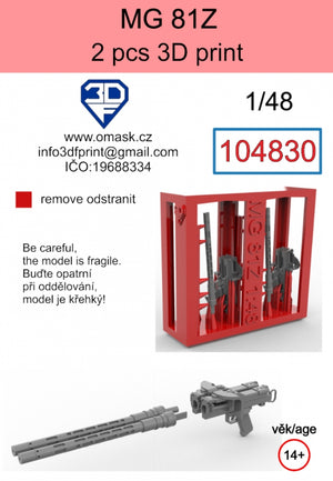 Omask 104830 MG-81Z (2 pcs) 3D print 1/48 – imagen 2