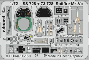 Maquette Eduard SS728 Spitfire Mk. Vc pour Airfix au 1/72