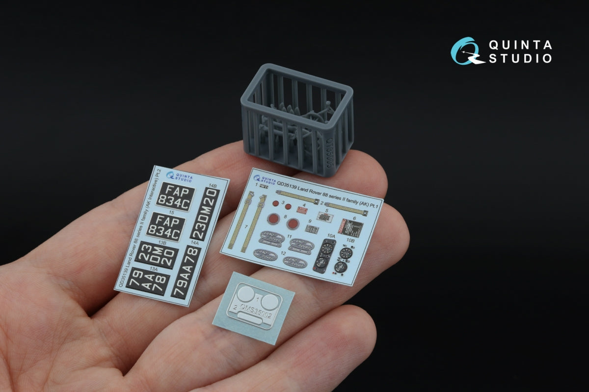 Quinta Studio QD+35139 Land Rover 88 series II family 3D-Printed &amp;amp; coloured Interior on decal paper (AK Interactive) (with 3D-printed resin parts) 1/35 – zdjęcie 2