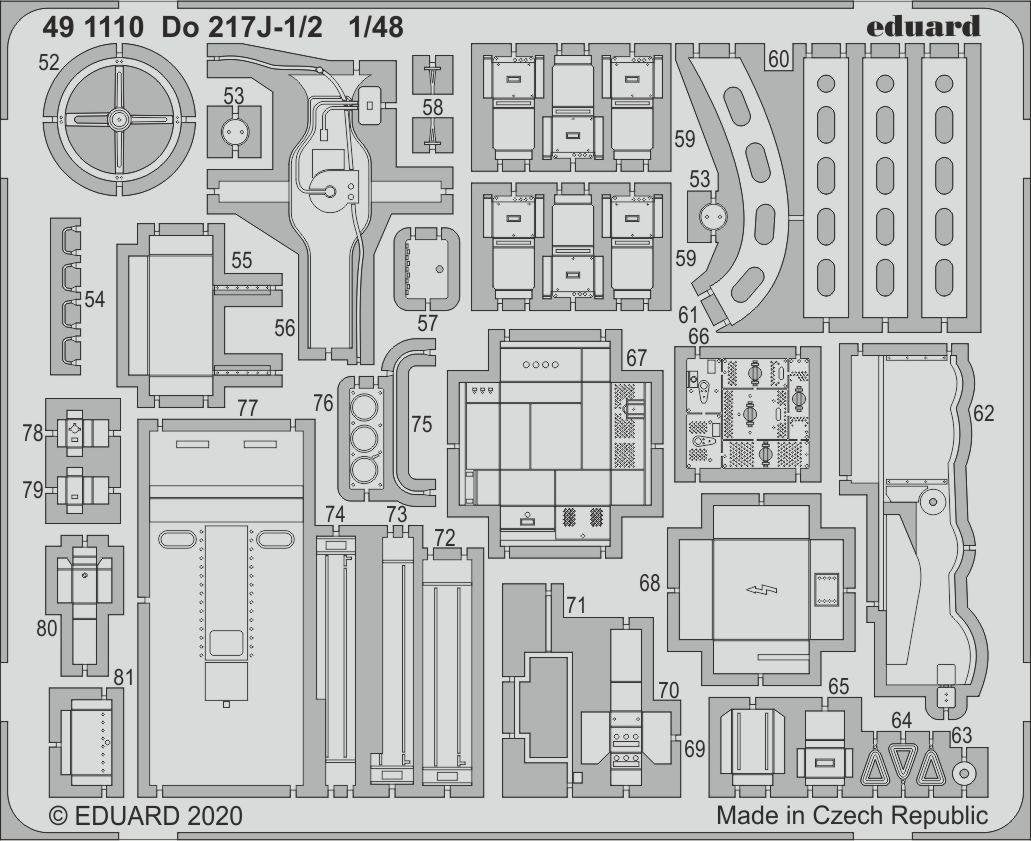Eduard 491110 Pour 217J-1/2 1/48 ICM – image 2
