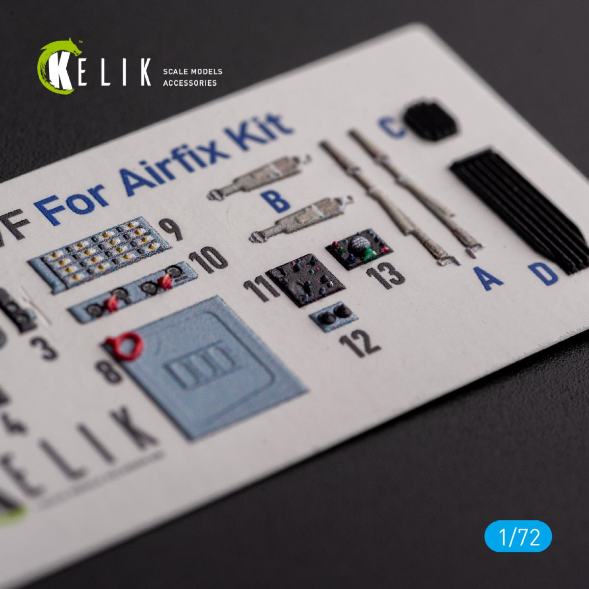 KELIK K72139 Mig-17 Fresco (Shenyang J5) - interior 3D decals for Airfix kit 1/72 – Bild 2