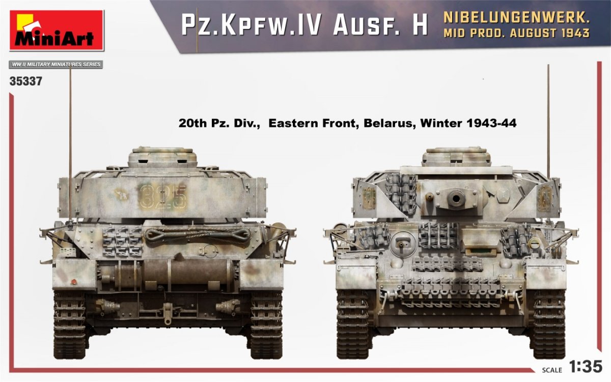 MiniArt 35337 Pz.Kpfw.IV Ausf. H NIBELUNGENWERK. MID PROD. AUGUST 1943 1/35 – zdjęcie 7