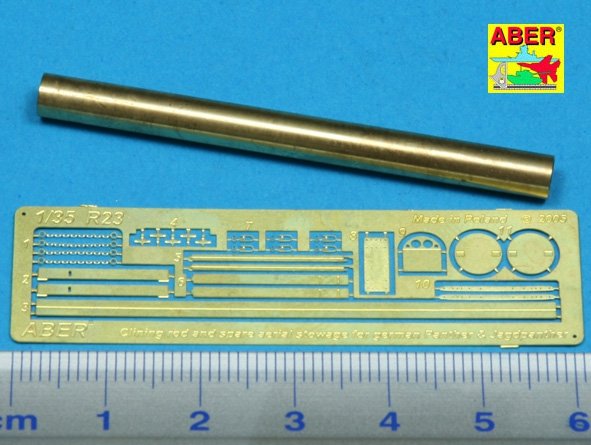 Tige de nettoyage Aber R-23 et rangement d&amp;#39;antenne de rechange pour Panther et Jagdpanther allemands (1/35) – image 2