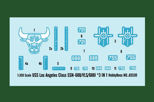 Hobby Boss 83530 USS Los Angeles Class SSN-688/VLS/688I 3 in1 1/350 – imagen 4